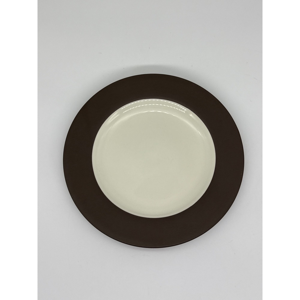 Noritake Colorwave Chocolate Stoneware Salad Plate 8.25 Inch Brown Cream 8046Y